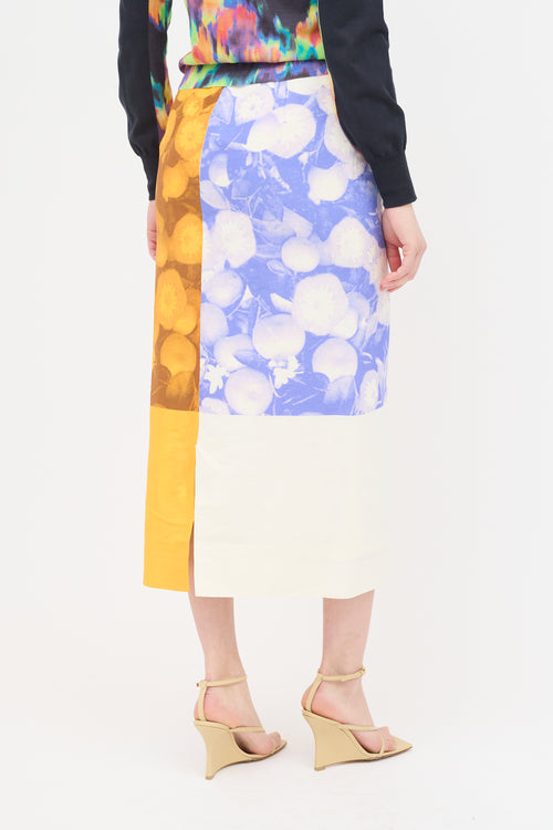 Dries Van Noten Dip Dyed Floral Skirt