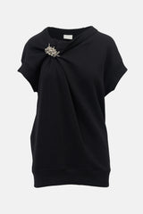 Dries Van Noten Draped Brooch Sweatshirt