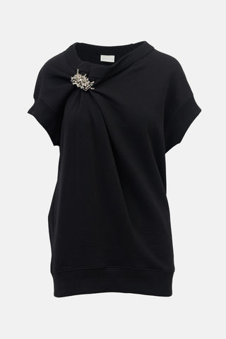 Dries Van Noten Draped Brooch Sweatshirt