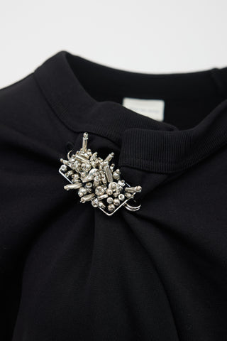 Dries Van Noten Draped Brooch Sweatshirt