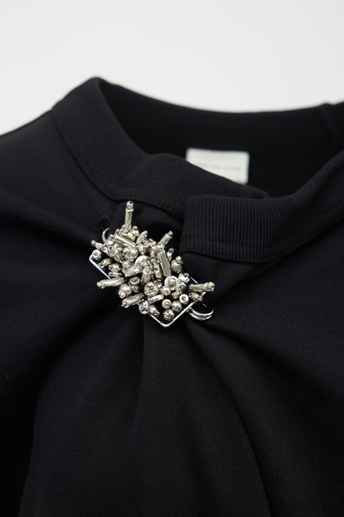 Dries Van Noten Draped Brooch Sweatshirt