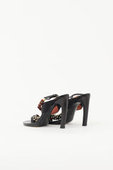 Dries Van Noten Leather Beaded T-Strap Sandal