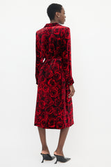 Dries Van Noten FW 2021 Velvet Rose Dress