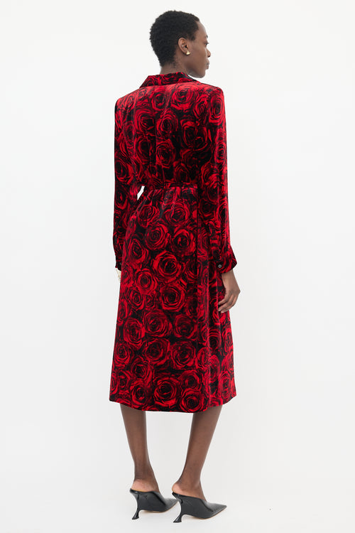 Dries Van Noten FW 2021 Velvet Rose Dress