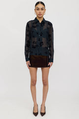 Dries Van Noten Flocked Paisley Shirt