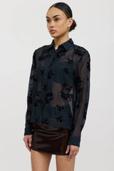 Dries Van Noten Flocked Paisley Shirt