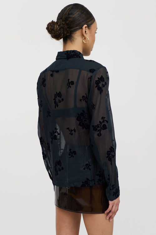 Dries Van Noten Flocked Paisley Shirt