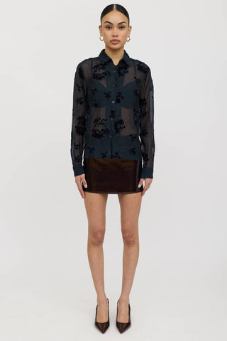 Dries Van Noten Flocked Paisley Shirt