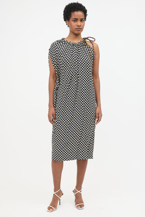 Dries Van Noten Geometric One Shoulder Dress