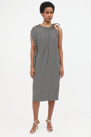 Dries Van Noten Geometric One Shoulder Dress