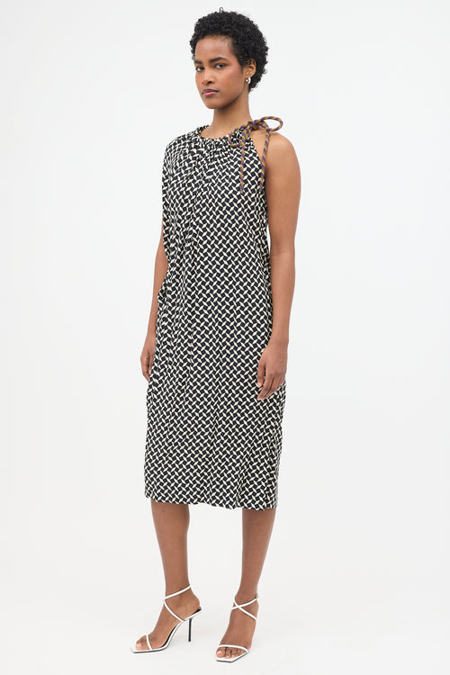 Dries Van Noten Geometric One Shoulder Dress