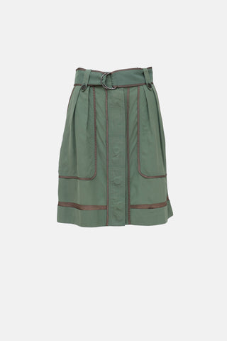 Silk Belted Skirt