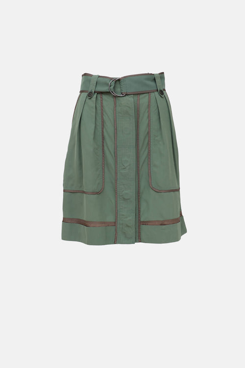 Silk Belted Skirt