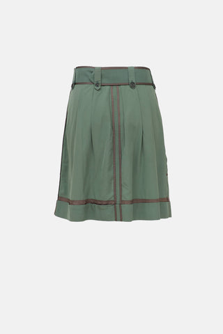 Silk Belted Skirt