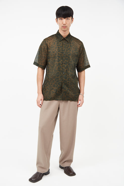 Dries Van Noten Green & Brown Print Shirt