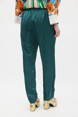Dries Van Noten Green Cotton Tapered Trouser