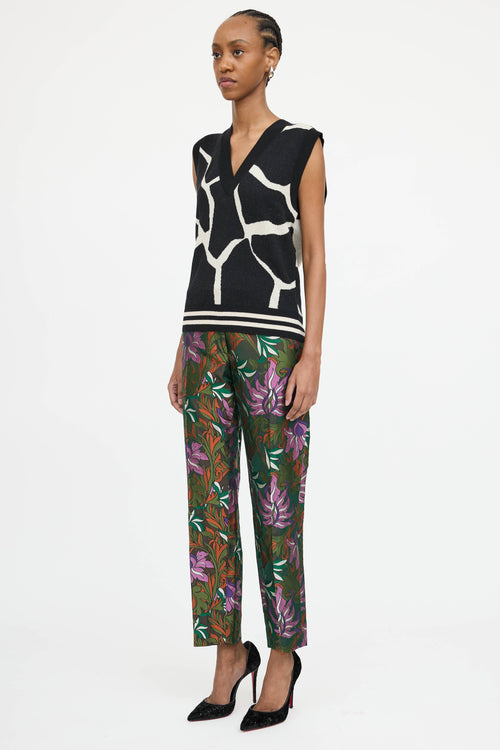 Dries Van Noten Floral Jacquard Pant
