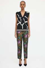 Dries Van Noten Floral Jacquard Pant