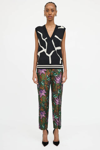 Dries Van Noten Floral Jacquard Pant
