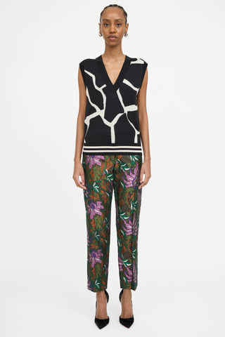 Dries Van Noten Floral Jacquard Pant