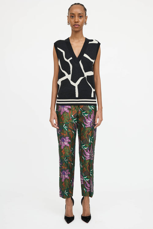 Dries Van Noten Floral Jacquard Pant