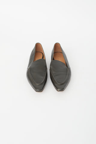 Dries Van Noten Green Leather Pointed Toe Loafer