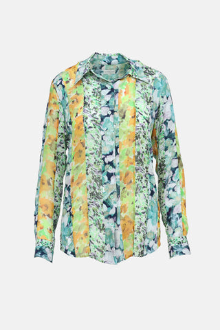 Dries Van Noten Floral Button Up Top