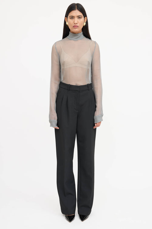 Dries Van Noten Silk Sheer Blouse