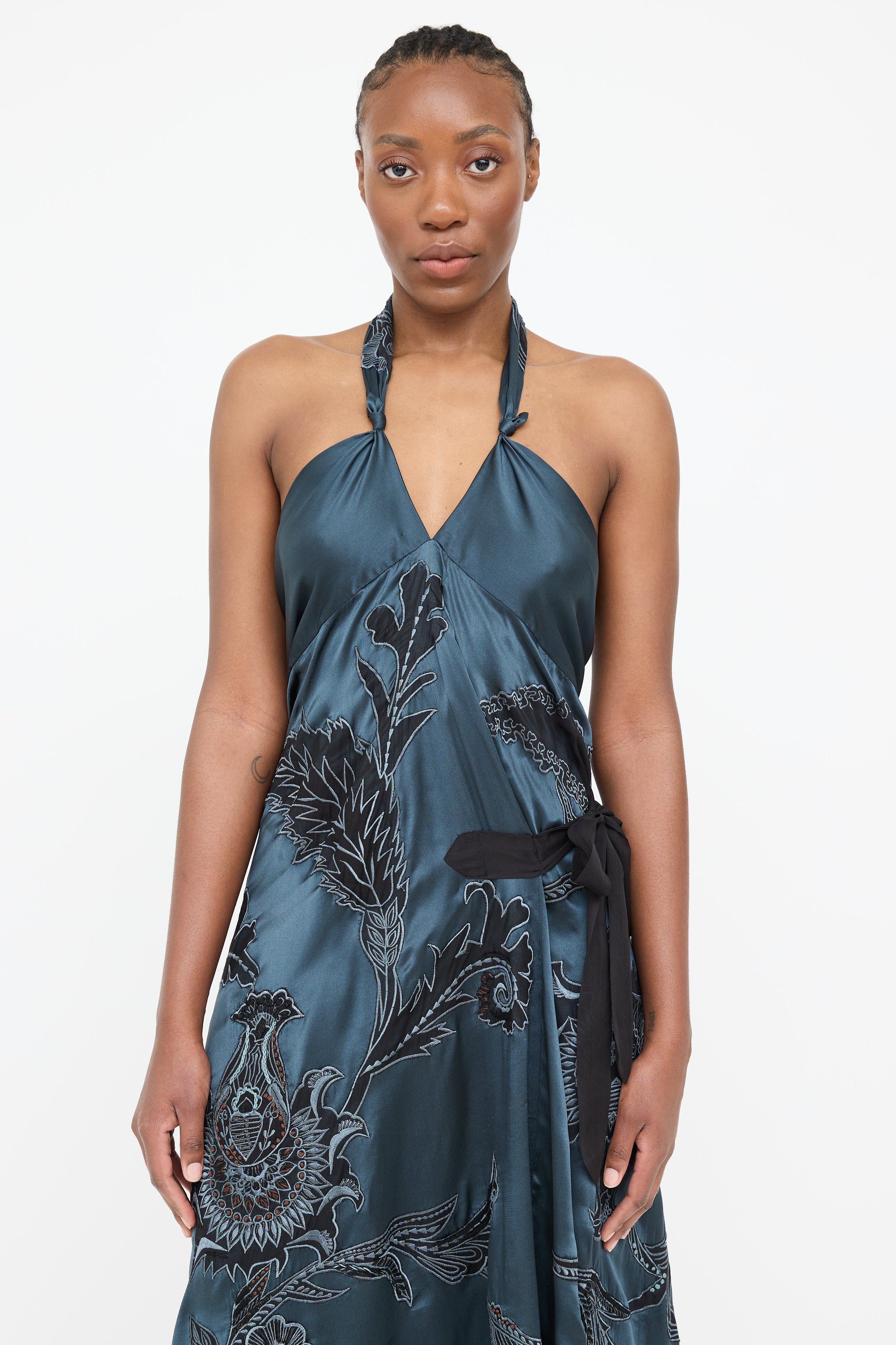Dries Van Noten // Embroidered Halter Dress VSP Consignment Dries Van Noten // Embroidered Halter Dress VSP Consignment