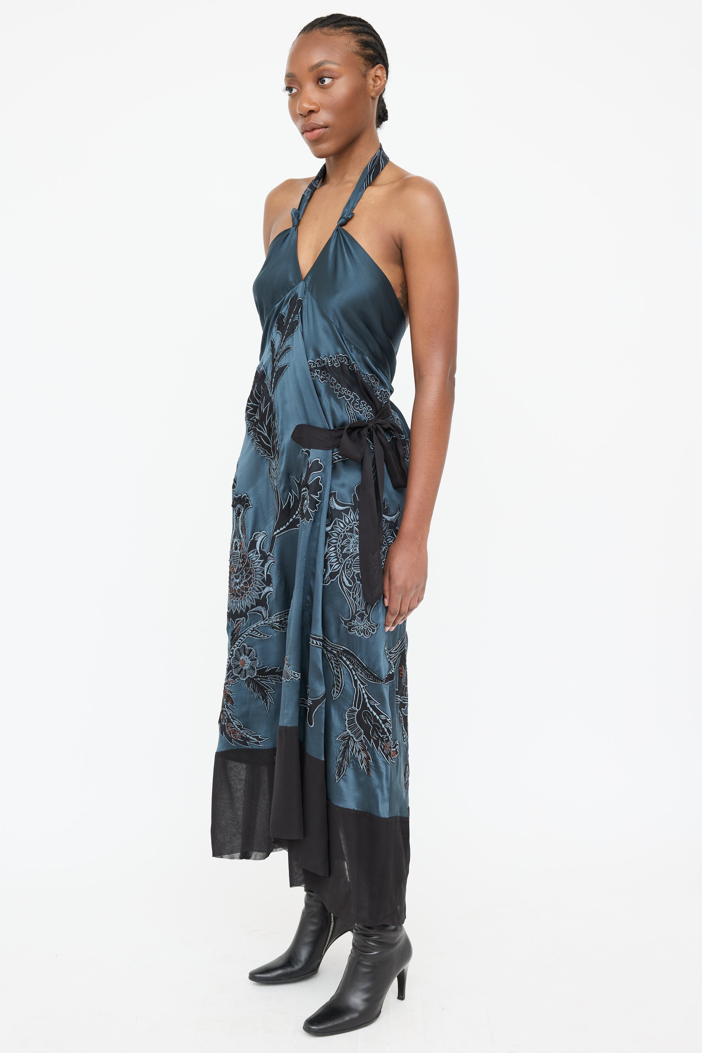 Dries Van Noten // Embroidered Halter Dress VSP Consignment Dries Van Noten // Embroidered Halter Dress VSP Consignment