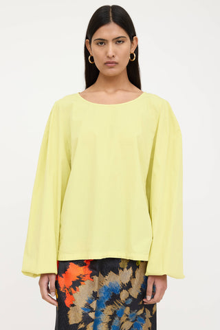 Pleated Poplin Top