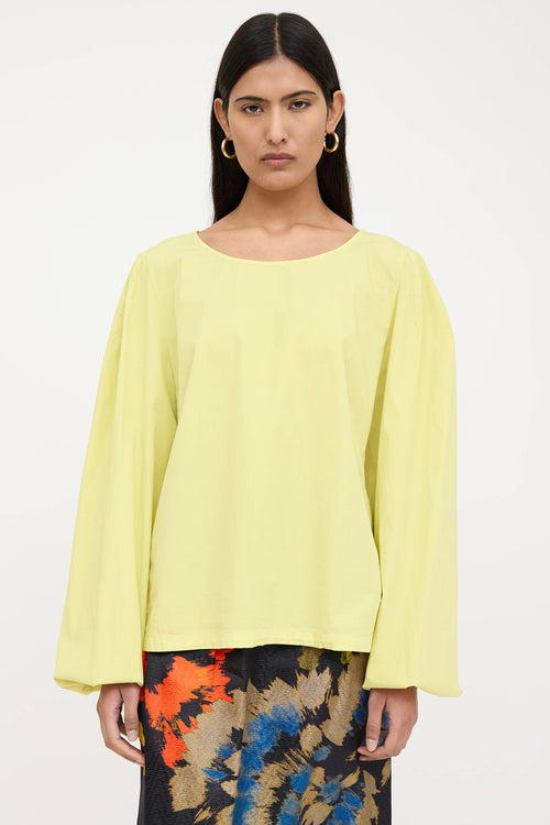 Pleated Poplin Top