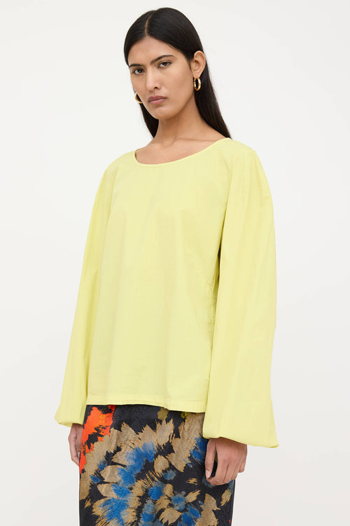 Pleated Poplin Top