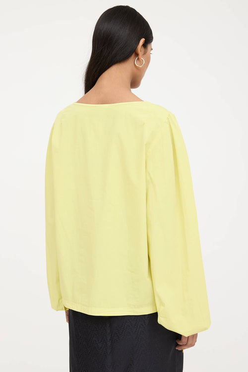 Pleated Poplin Top