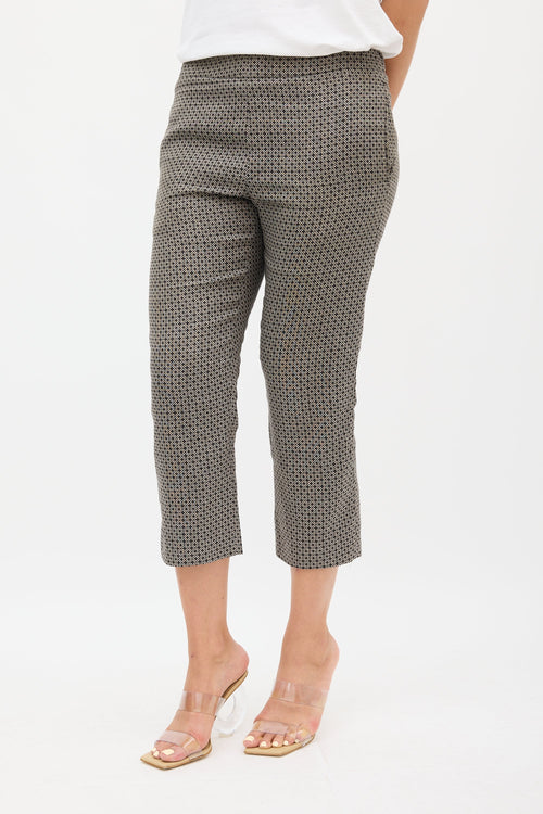 Dries Van Noten Grey & Black Jacquard Pant Suit