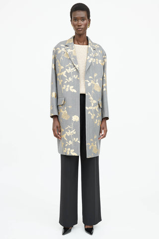 Dries Van Noten Floral Embroidered Coat