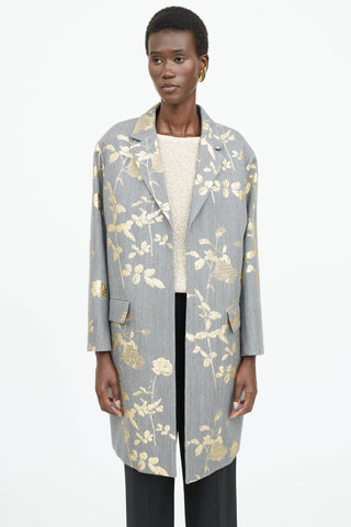 Dries Van Noten Floral Embroidered Coat