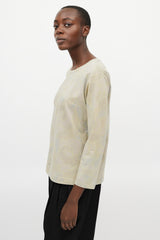 Dries Van Noten Grey & Multicolour Floral Metallic Sweater