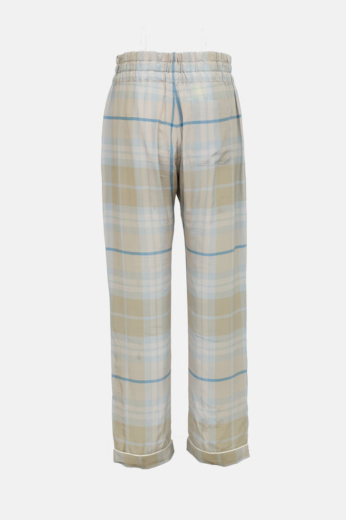 Dries Van NotenCheck Silk Pant