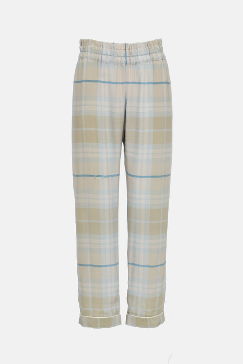 Dries Van NotenCheck Silk Pant