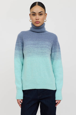 Dries Van Noten Wool Striped Turtleneck Sweater