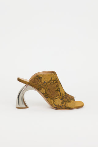 Dries Van Noten Jacquard Curved Mule