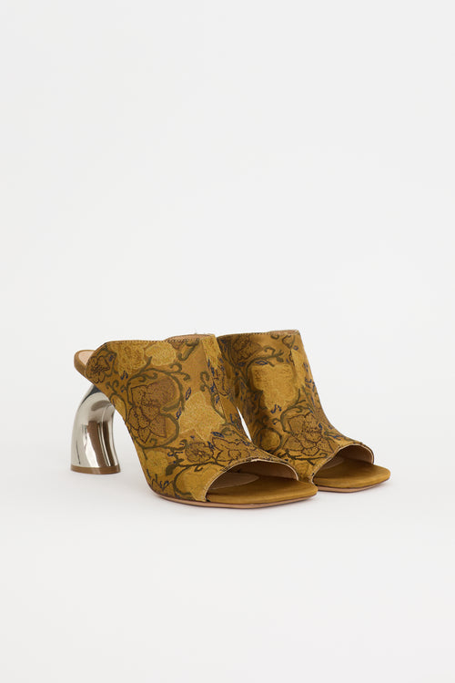 Dries Van Noten Jacquard Curved Mule