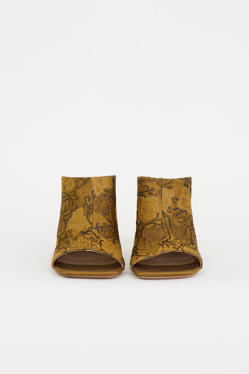 Dries Van Noten Jacquard Curved Mule