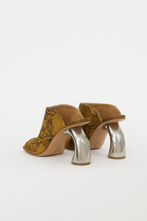 Dries Van Noten Jacquard Curved Mule