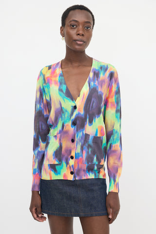 Dries Van Noten Jersey Printed Cardigan