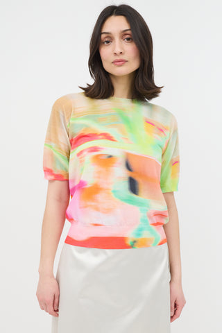 Dries Van Noten Jette Dyed Short Sleeve Sweater