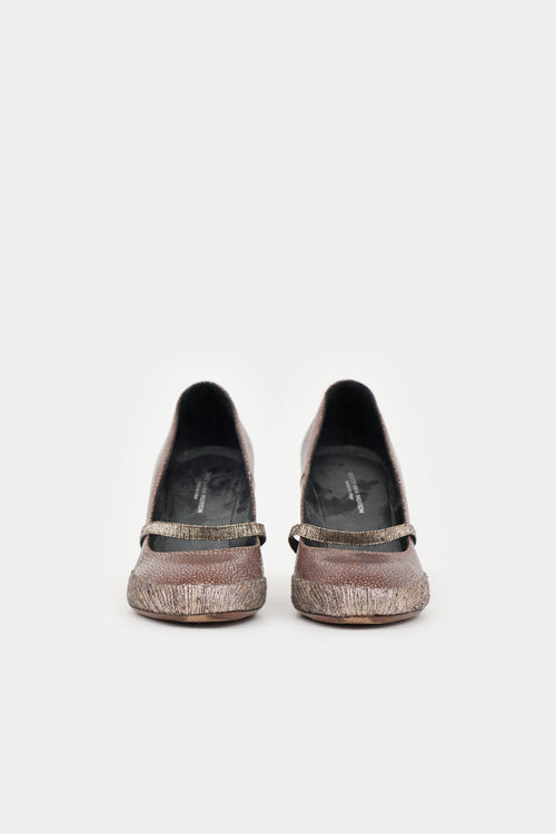 Dries Van Noten Leather Mary Jane Heel
