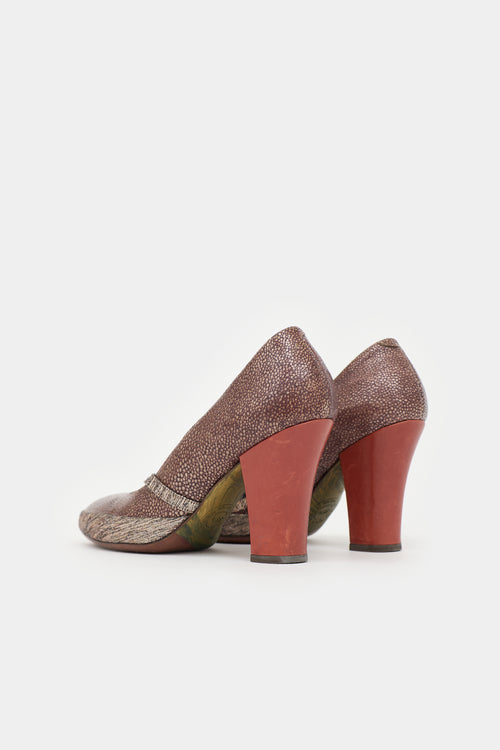 Dries Van Noten Leather Mary Jane Heel