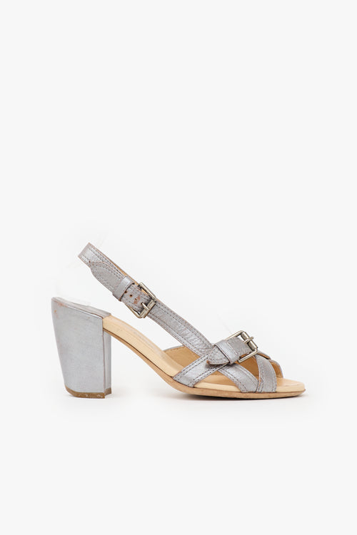 Dries Van Noten Leather Slingback Sandal